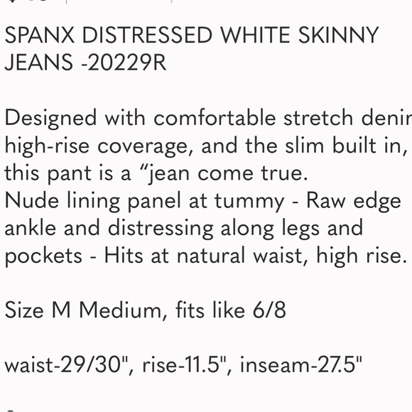 Spanx distressed white skinny jeans - Picture 12 of 12